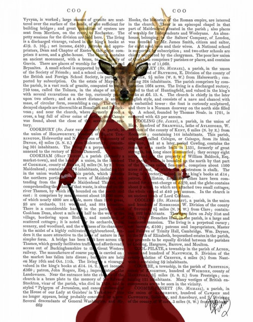 Stampa su tela Poster Fab Funky Cervo Glamour a Marsala Figurativo Verticale